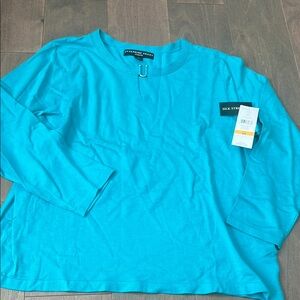 Josephine Chaus Blue Long Sleeve Shirt